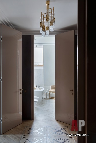 Фото интерьера санузла квартиры в стиле ар-деко