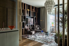 Фото интерьера гостиной квартиры в стиле фьюжн