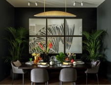 Фото интерьера столовой квартиры в стиле фьюжн