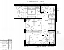 Планировка 2 этажа 2-х этажного пентхауса для семьи с детьми в Москве.