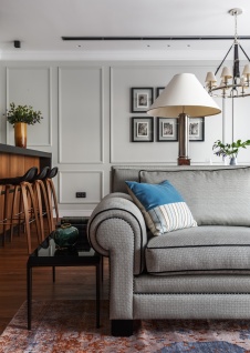 Фото интерьера гостиной квартиры в американском стиле