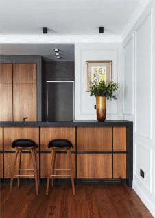 Фото интерьера кухни квартиры в американском стиле