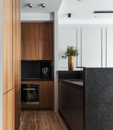 Фото интерьера кухни квартиры в американском стиле