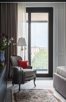 Фото интерьера спальни квартиры в американском стиле