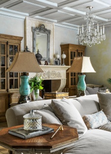 Фото интерьера гостиной дома в американском стиле