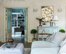 Фото интерьера гостиной дома в американском стиле