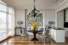 Фото интерьера столовой квартиры в стиле фьюжн