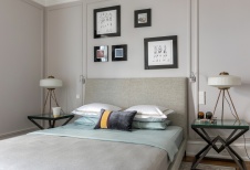 Фото интерьера спальни квартиры в стиле фьюжн