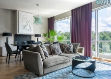 Фото интерьера гостиной квартиры в стиле фьюжн