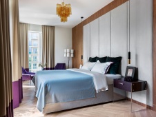 Фото интерьера спальни квартиры в стиле фьюжн