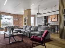 Фото интерьера гостиной квартиры в стиле минимализм