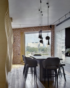 Фото интерьера столовой квартиры в стиле минимализм