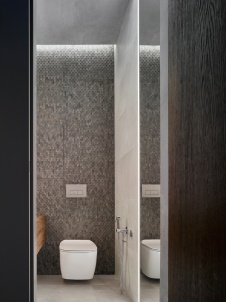 Фото интерьера гостевого санузла квартиры в стиле минимализм