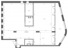 План семейной квартиры с четырьмя спальнями до перепланировки.