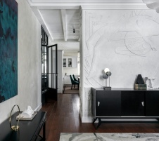 Фото интерьера гостиной дома в стиле фьюжн