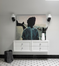 Фото интерьера санузла дома в стиле фьюжн