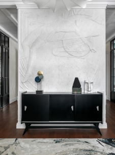 Фото интерьера гостиной дома в стиле фьюжн