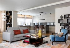 Фото интерьера гостиной квартиры в стиле минимализм