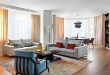 Фото интерьера гостиной квартиры в стиле минимализм