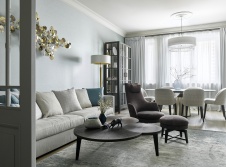 Фото интерьера гостиной квартиры в стиле фьюжн