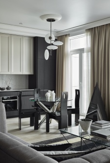 Фото интерьера столовой квартиры в стиле минимализм