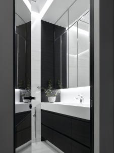 Фото интерьера санузла квартиры в стиле минимализм