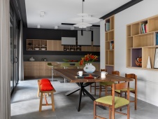 Фото интерьера столовой дома в стиле фьюжн