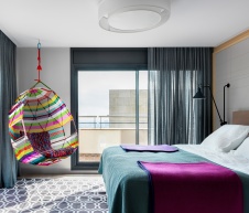 Фото интерьера спальни дома в стиле фьюжн