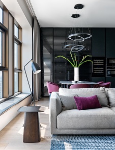 Фото интерьера гостиной квартиры в стиле минимализм