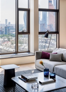 Фото интерьера гостиной квартиры в стиле минимализм