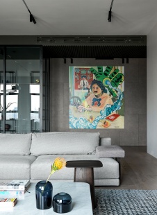 Фото интерьера гостиной квартиры в стиле минимализм