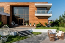 Фото фасада дома в стиле минимализм