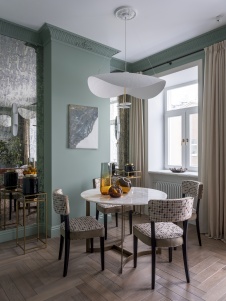 Фото интерьера столовой квартиры в стиле фьюжн