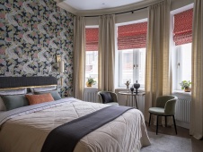 Фото интерьера спальни квартиры в стиле фьюжн