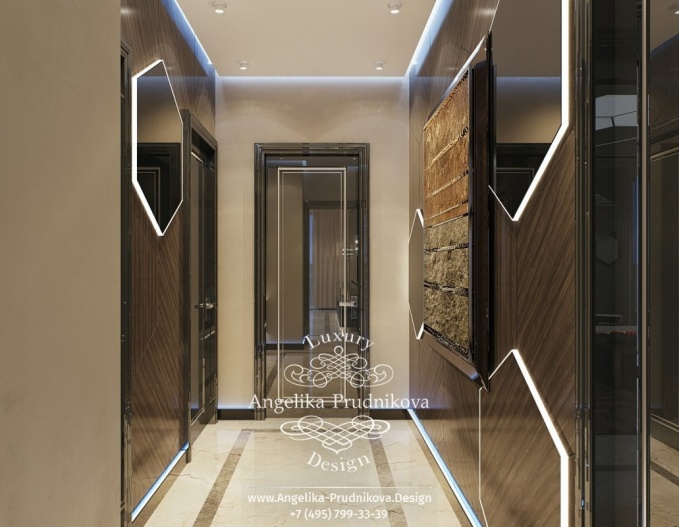Дизайн-проект интерьера холла в квартире на Щукинской