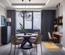 Фото интерьера столовой квартиры в стиле фьюжн
