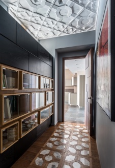 Фото интерьера коридора квартиры в стиле фьюжн Фото интерьера библиотеки квартиры в стиле фьюжн