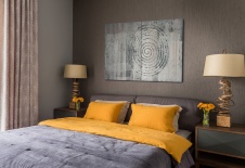 Фото интерьера спальни квартиры в стиле фьюжн