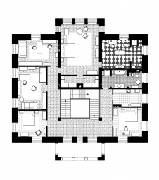 Планировка 2 этажа 2-х этажного особняка. Архитектор – Вера Герасимова.