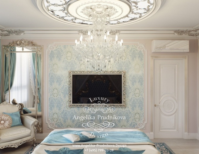 Дизайн-проект интерьера спальни с стиле барокко в ЖК «Фили Град»