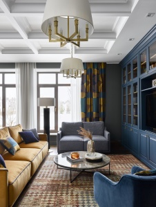 Фото интерьера библиотеки дома в стиле ар-деко