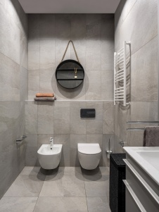 Фото интерьера ванной комнаты квартиры в стиле лофт