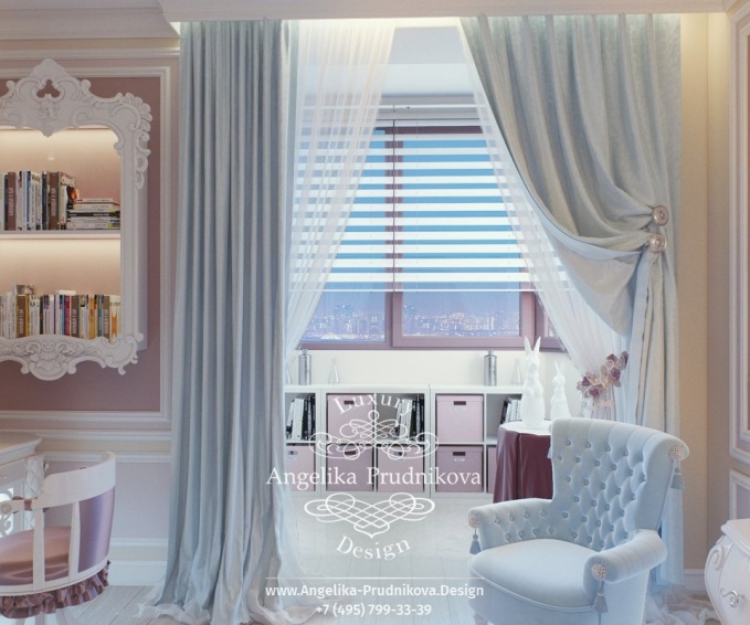 Дизайн интерьера детской спальни для девочки в ЖК «Донской Олимп»