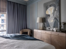 Фото интерьера спальни квартиры в стиле неоклассика