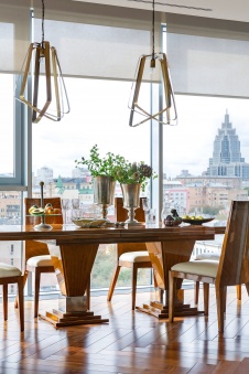 Фото интерьера столовой квартиры в стиле ар-деко