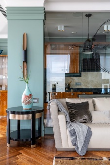 Фото интерьера гостиной квартиры в стиле ар-деко