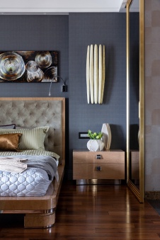 Фото интерьера спальни квартиры в стиле ар-деко