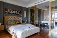 Фото интерьера спальни квартиры в стиле ар-деко