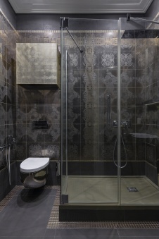 Фото интерьера гостевого санузла квартиры в стиле ар-деко