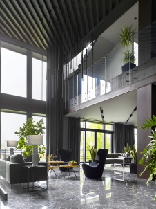 Фото интерьера гостиной дома в стиле минимализм